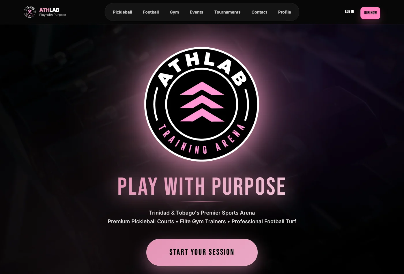 ATHLAB Arena website preview